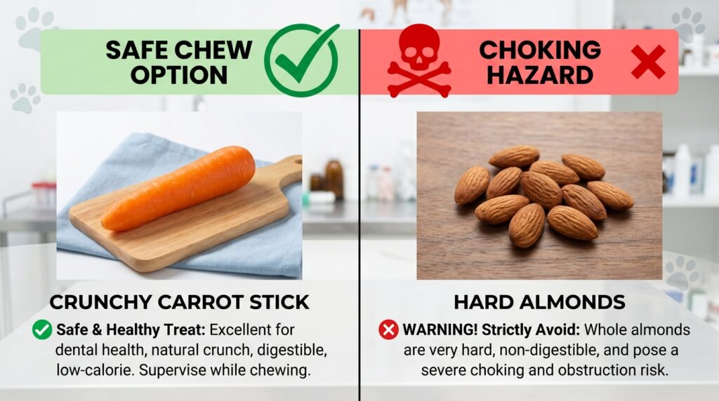 Can dogs eat almonds intestinal blockage warning.