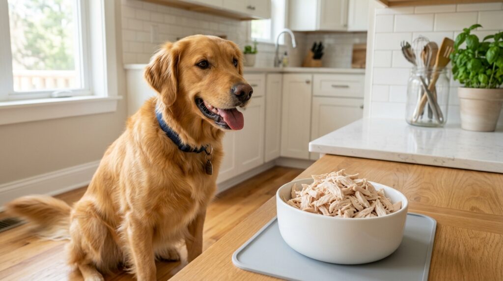 Can dogs eat chicken safely cooked and boneless.