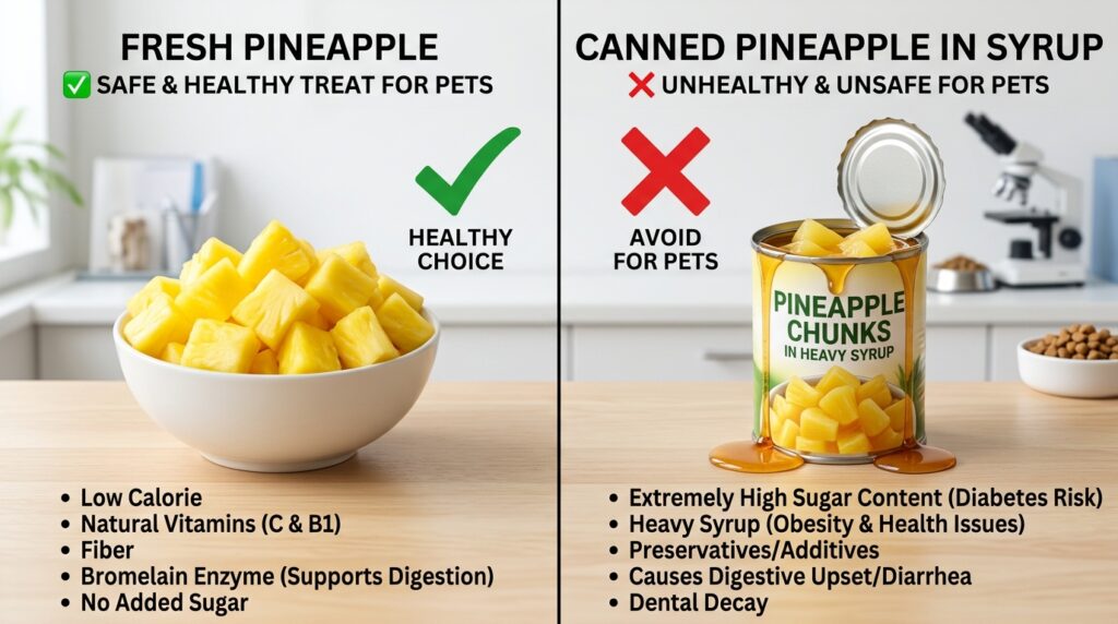 Can dogs eat pineapple fresh vs canned comparison.