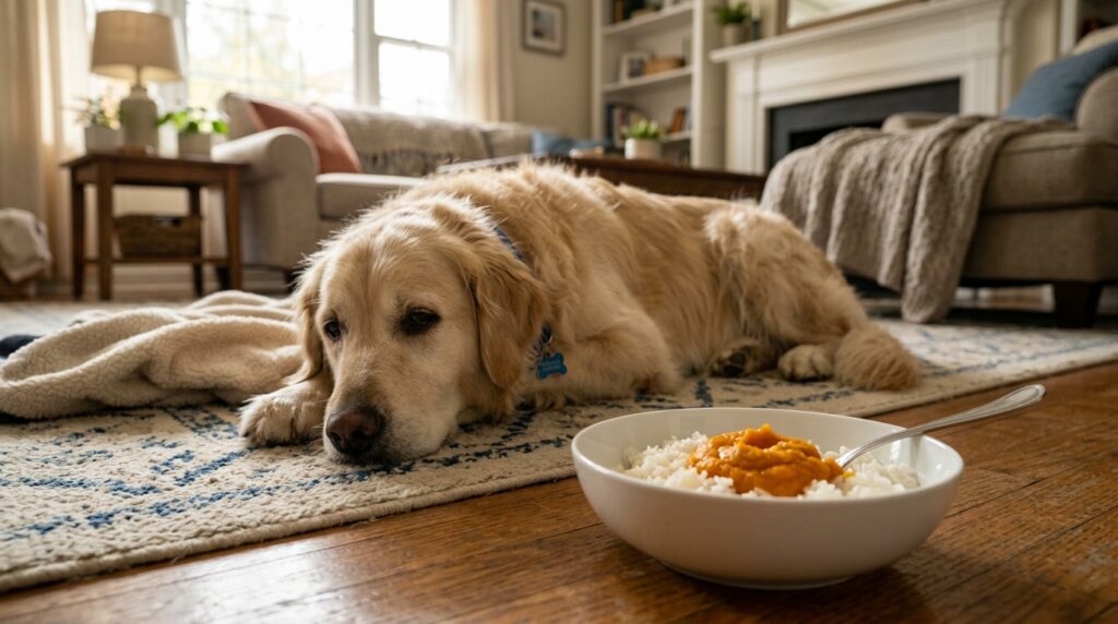 how to stop dog diarrhea fast at home remedies.