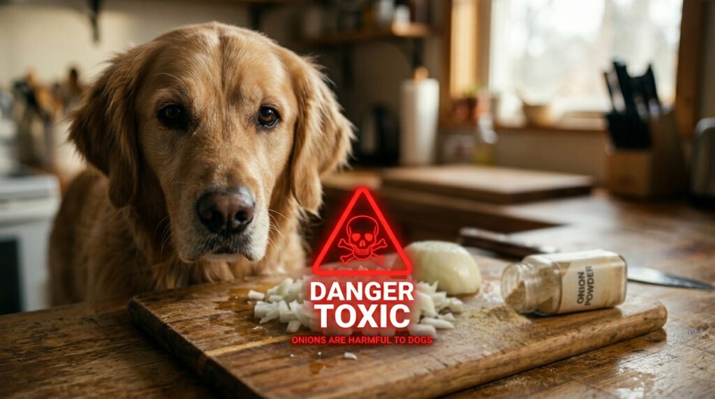 Help my dog ate an onion emergency toxicity guide.