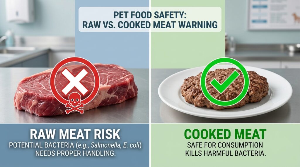 Can dogs eat beef raw vs cooked comparison.