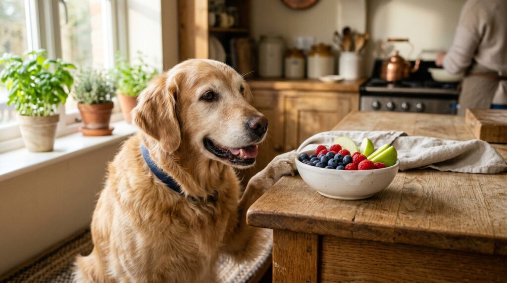 safe fruits for dogs with diabetes like berries.
