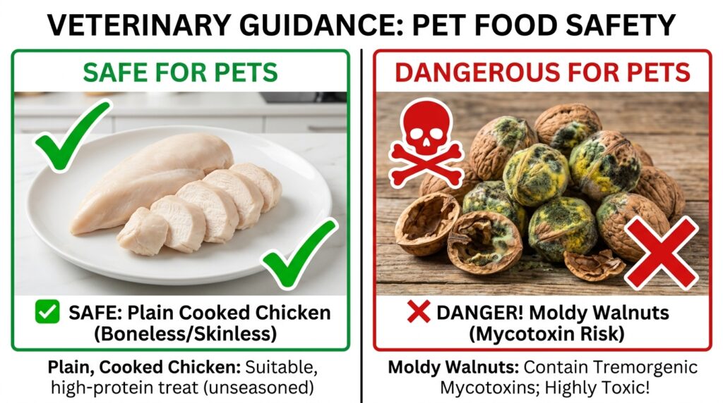 Can dogs eat walnuts toxic mold mycotoxins warning.