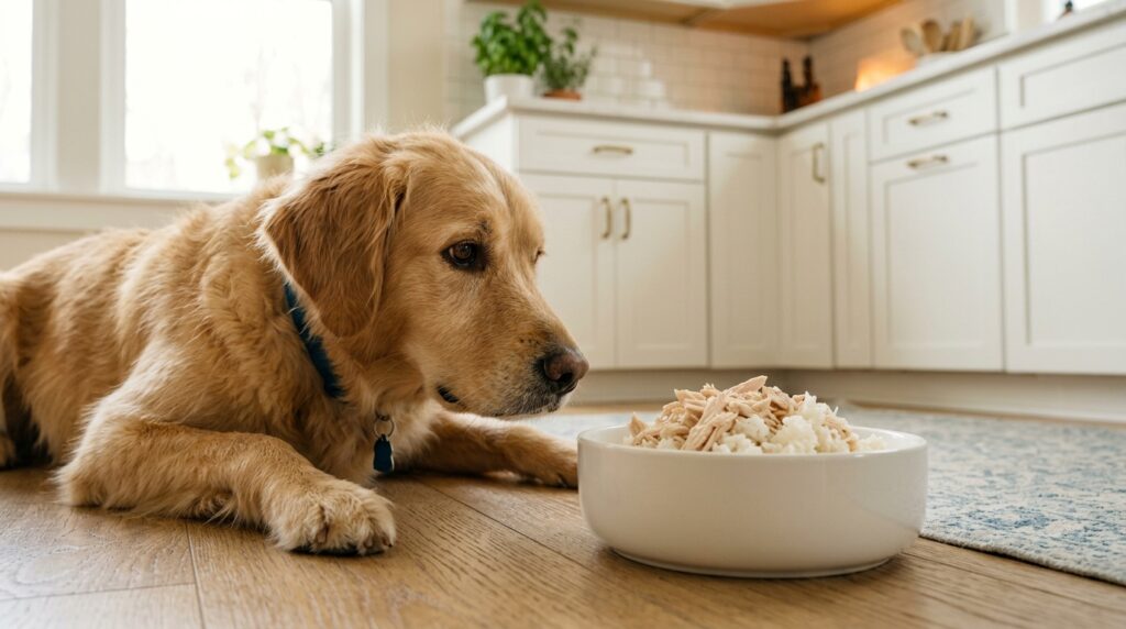 Best bland diet for dogs with pancreatitis low fat chicken and rice.