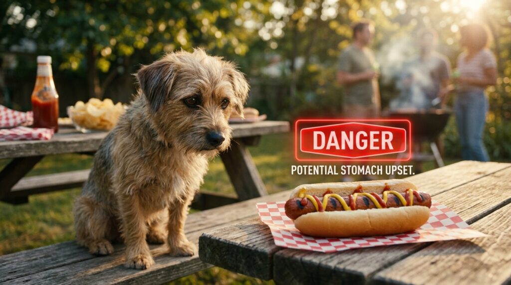 Can dogs eat hot dogs junk food danger for dogs.