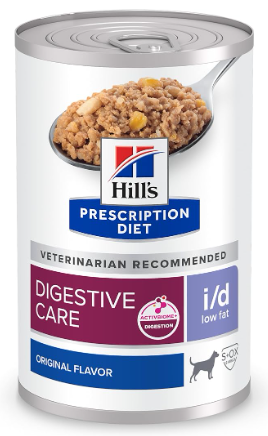 Hill's Prescription Diet id canned food, one of the best low-fat wet dog foods for pancreatitis