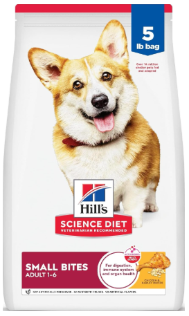 Hill's Science Diet Small Bites bag representing the best dog foods for hypoglycemia