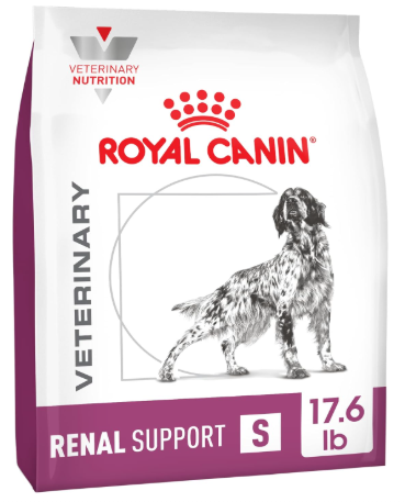 Royal Canin Veterinary Diet Renal Support S bag, one of the best low phosphorus dog foods for kidney disease