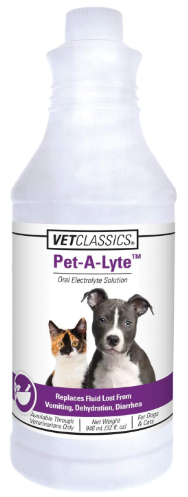 VetClassics Pet-A-Lyte oral solution representing the best electrolytes for dogs