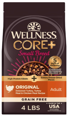 Wellness CORE Small Breed bag representing the best dog foods for hypoglycemia