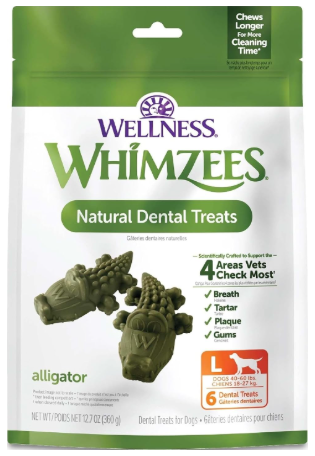 Whimzees natural treats as the best low fat dog chews for pancreatitis