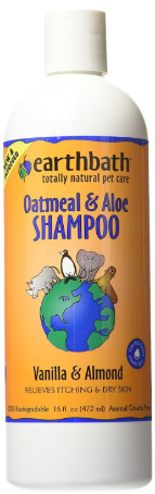 Earthbath Oatmeal and Aloe representing the best dog shampoos for itchy skin