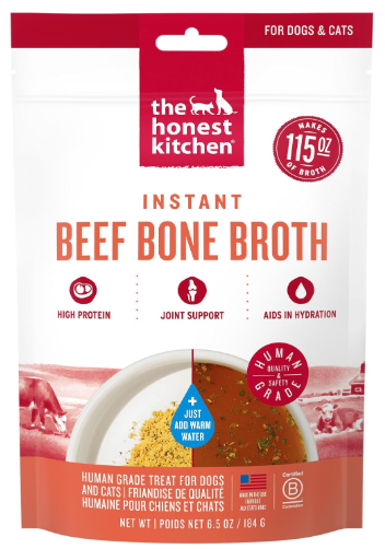 The Honest Kitchen instant powder representing the best bone broths for dogs with pancreatitis