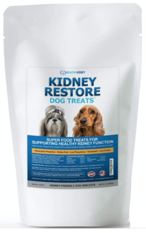 Kidney Restore dog treats representing low phosphorus dog treats for kidney disease