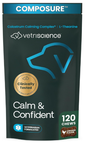 VetriScience Composure chews representing the best calming supplements for dogs