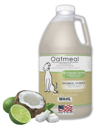 Wahl USA Dry Skin and Itch Oatmeal Shampoo representing the best dog shampoos for itchy skin