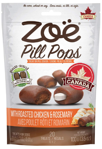 Zoe Pill Pops representing the best low fat pill pockets for dogs with pancreatitis
