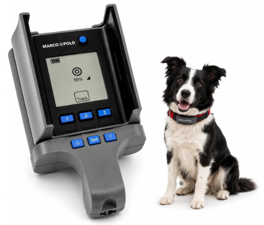 Marco Polo RF tracker representing the best gps dog collars with no monthly fee