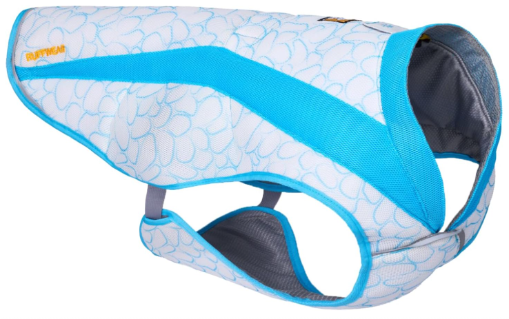 Ruffwear Swamp Cooler jacket representing dog cooling vests for summer heat