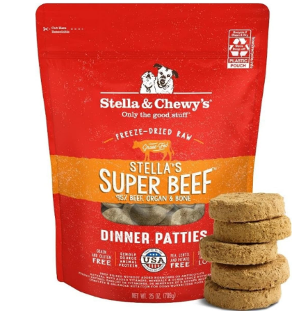 Stella and Chewy's raw patties representing the best human grade dog food