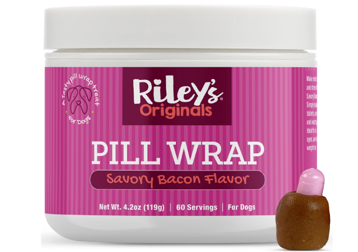 Riley's pill wrap paste representing low phosphorus pill pockets for kidney disease