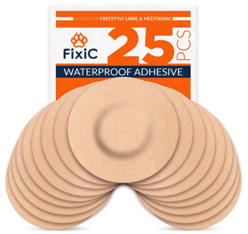 Fixic waterproof adhesive patches to secure the best cgm for dogs
